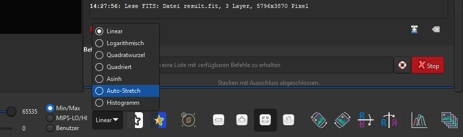 Siril - wechsel zu Auto-Stretch
